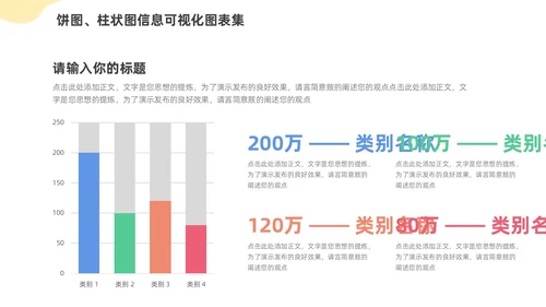 通用饼图柱状图信息可视化图表集