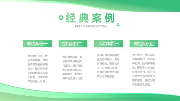 绿色大气医疗公司宣传工作总结汇报动态PPT