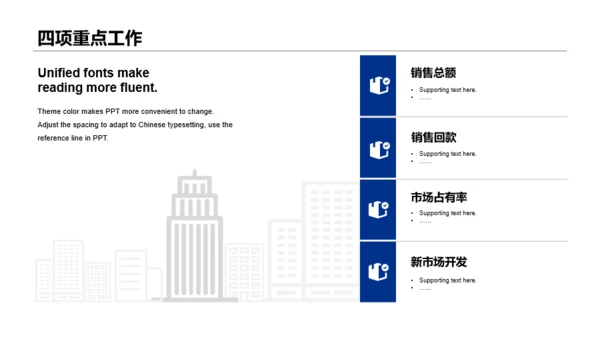 蓝色销售部门个人工作总结报告PPT案例