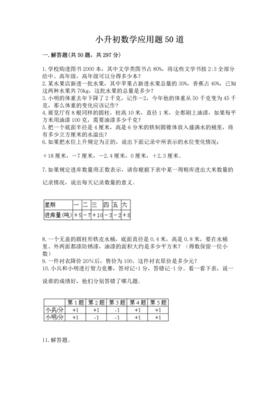 小升初数学应用题50道【实用】.docx