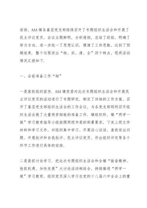 专题组织生活会和民主评议党员工作总结.docx