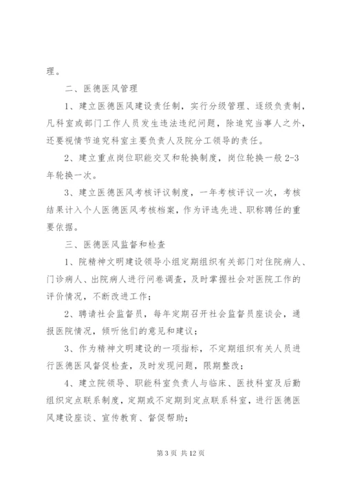 XX医院医德医风领导小组制度及职责.docx