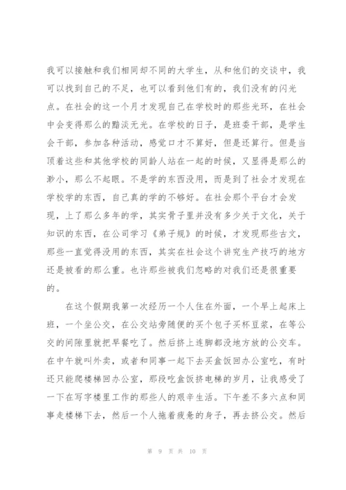 暑假实践个人心得5篇.docx