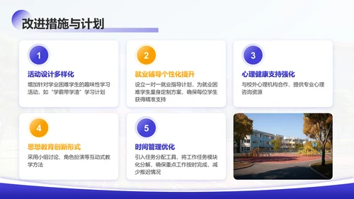 紫色学术风大学辅导员年终述职汇报PPT模板