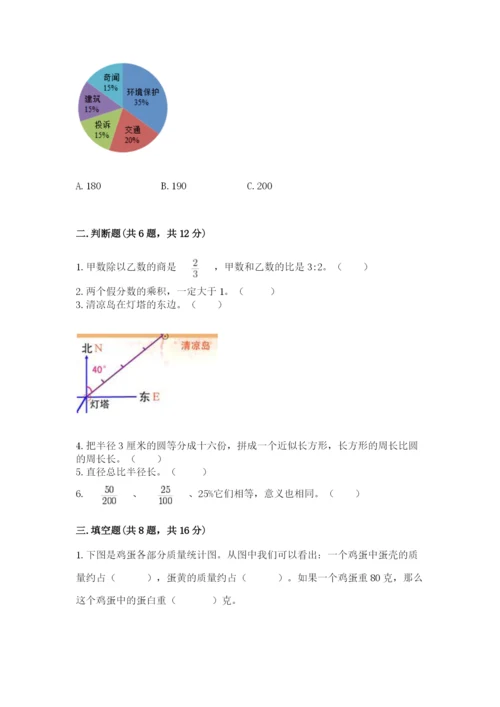 小学六年级数学上册期末考试卷必考题.docx