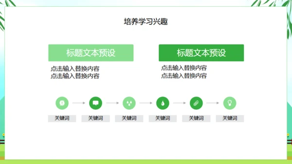 清新绿色春天教育说课教师课件通用PPT模板