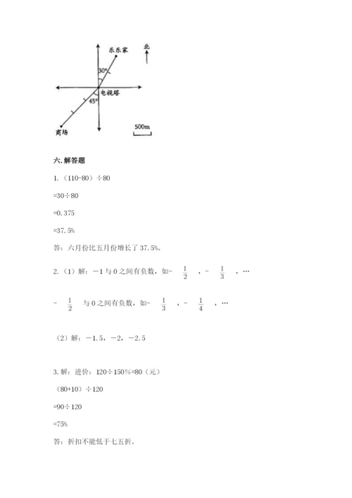冀教版六年级下册数学 期末检测卷精品（各地真题）.docx