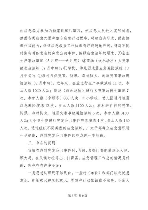 乡镇镇应急管理工作情况汇报材料.docx
