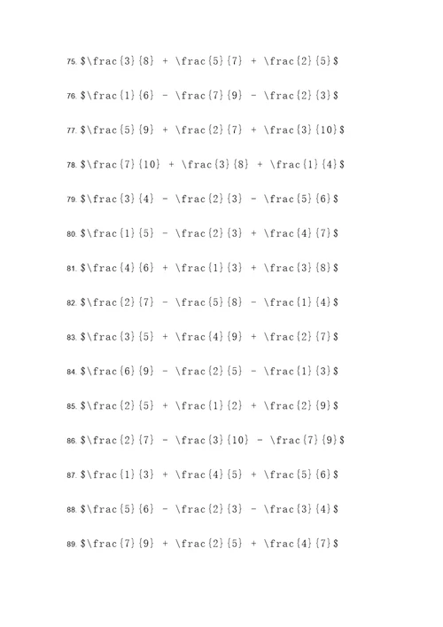 分式的加减混合运算计算题