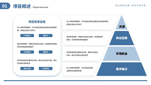 蓝色商务风商业项目计划书通用PPT模板