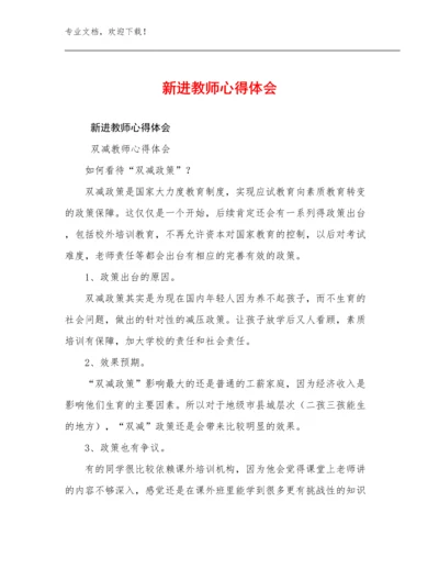 最新新进教师心得体会优选范文6篇.docx