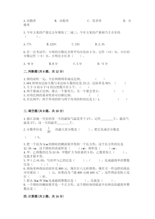 七台河市小升初数学测试卷及参考答案一套.docx