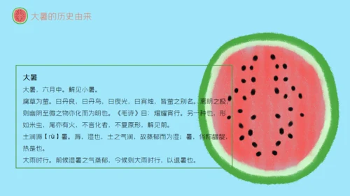 大暑节气讲解泳池避暑通用PPT模板