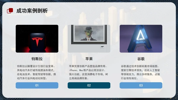 蓝色简约创业创新PPT模板