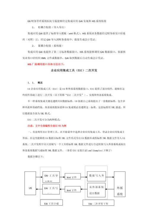 用友财务与HIS接口专项方案.docx