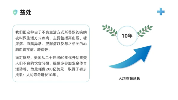 蓝绿色插画风管理好自己的健康培训课件健康管理