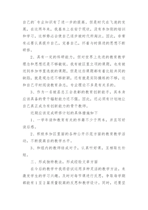 班主任个人研修计划.docx