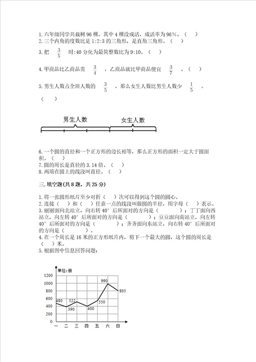 小学数学六年级上册期末考试卷附参考答案能力提升