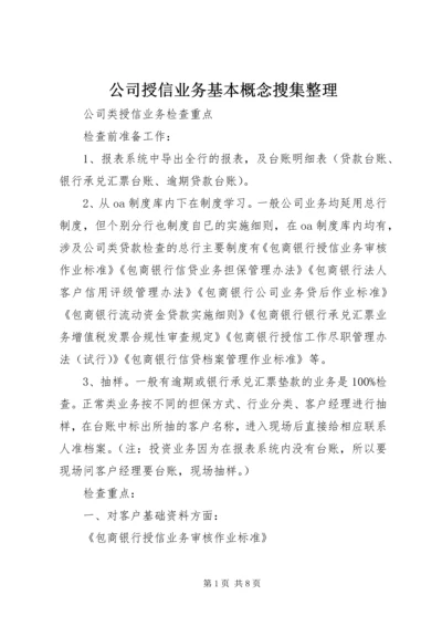 公司授信业务基本概念搜集整理 (2).docx