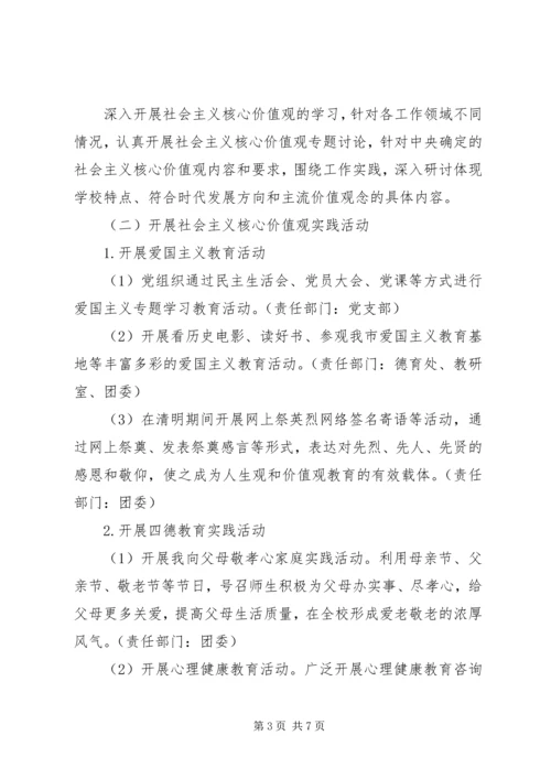 金瑞二中开展社会主义核心价值观宣传教育活动方案.docx