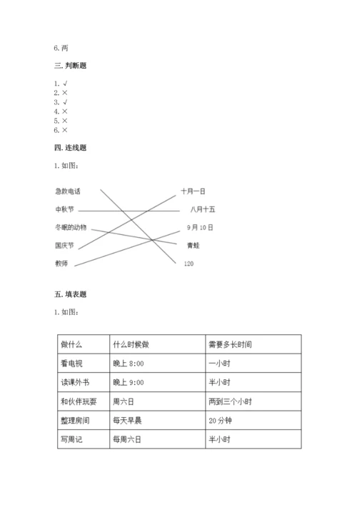 2022小学三年级上册道德与法治期末测试卷附参考答案（研优卷）.docx