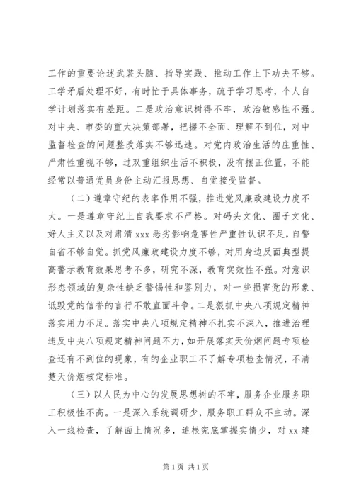 2篇主题教育专题民主生活会个人检视剖析材料.docx