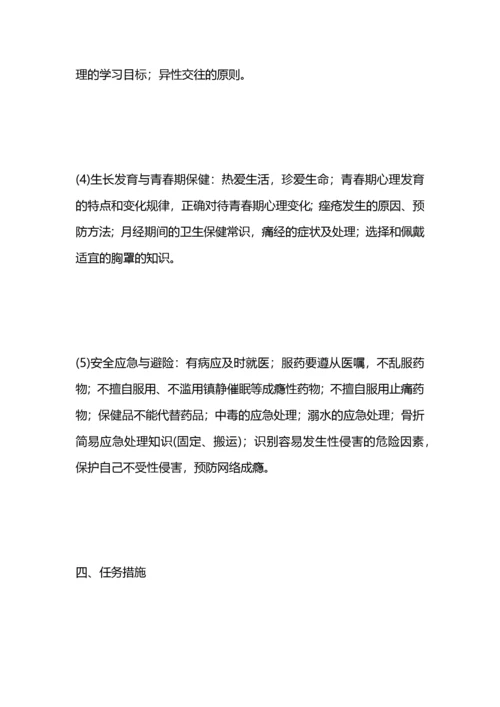 学校健康教育实施方案.docx