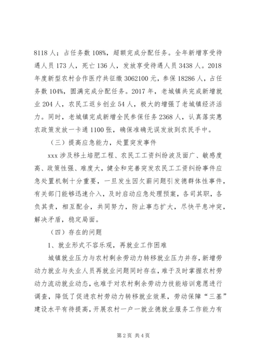 人社所某年工作总结.docx