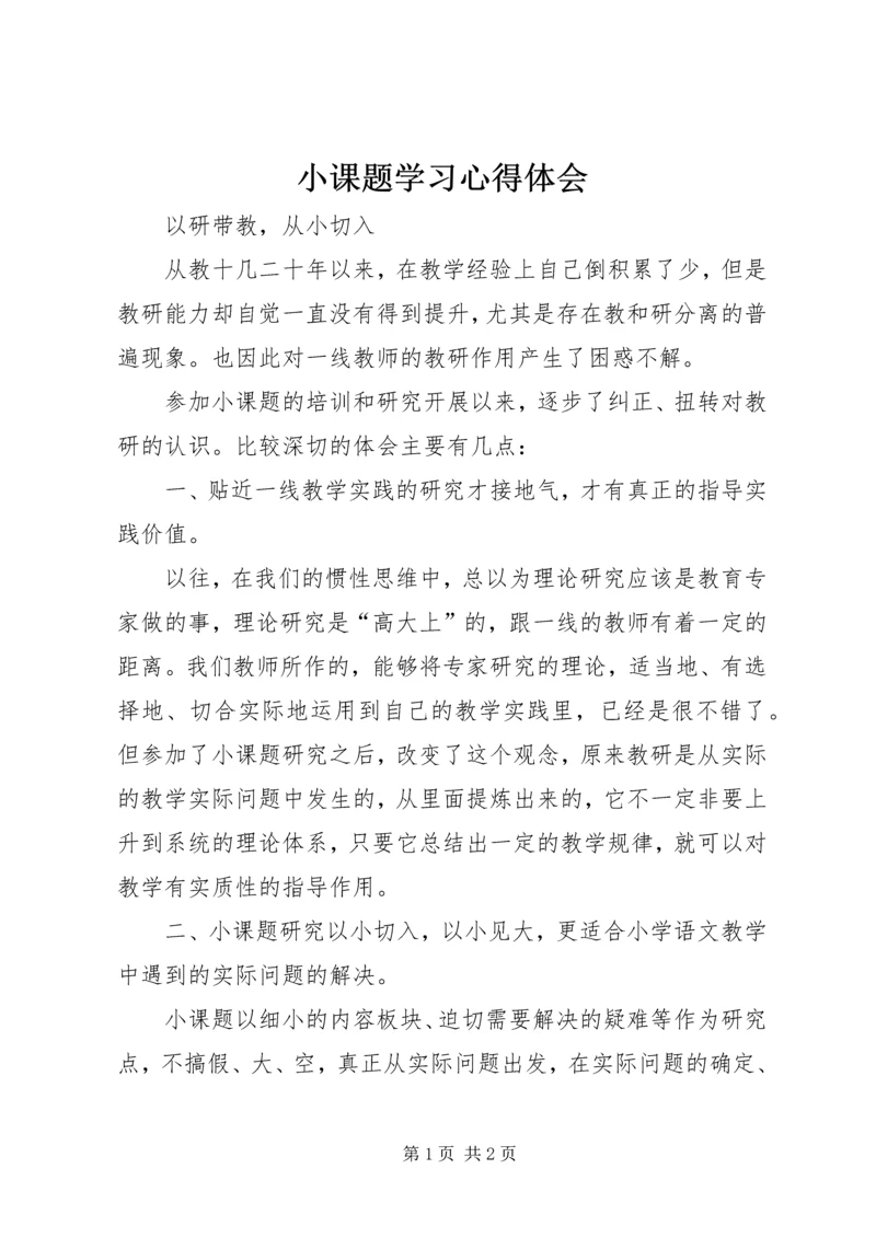 小课题学习心得体会 (2).docx