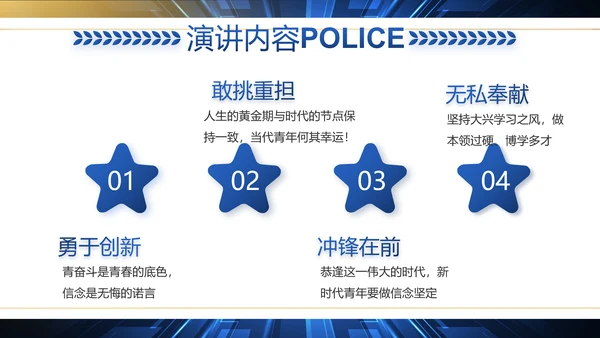 科技强警公安警察工作总结动态PPT