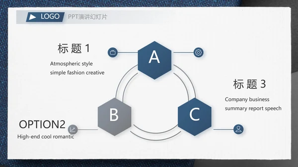 蓝色风年终总结述职报告PPT