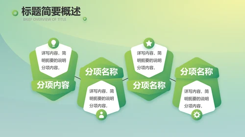 绿色大气医疗健康产业项目介绍动态PPT