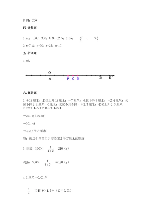 冀教版六年级下册期末真题卷精品【夺分金卷】.docx