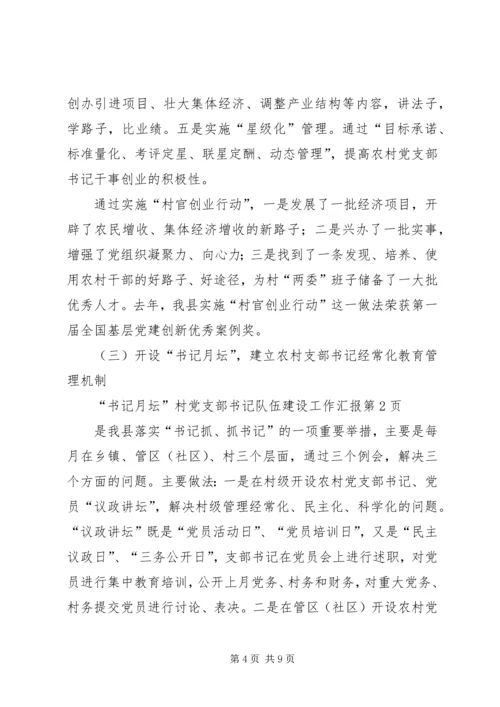 村党支部书记队伍建设工作汇报.docx