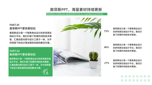 商务风科研汇报绿色简约风PPT套装