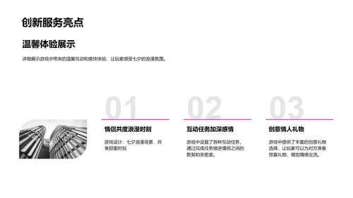 七夕情侣游戏亮点PPT模板
