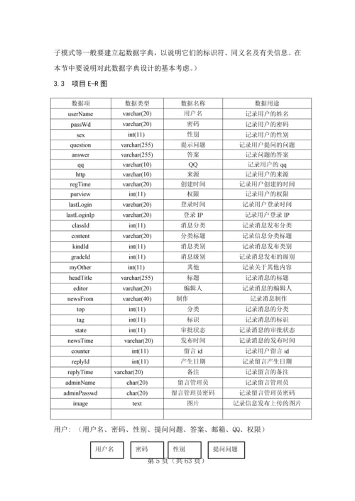 企业信息发布管理系统用户信息发布管理功能实现毕业设计论文.docx