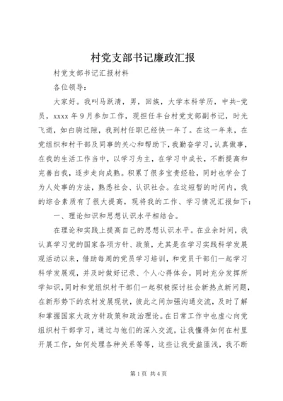 村党支部书记廉政汇报 (3).docx