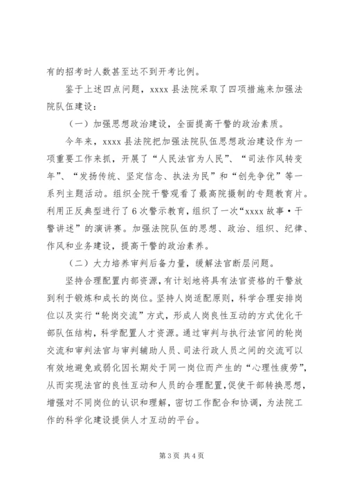 基层法院队伍建设调研报告 (2).docx