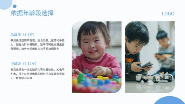 蓝色简约风STEAM教具产品使用指南PPT