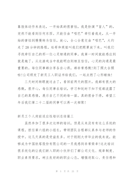 新员工个人岗前适应性培训总结.docx