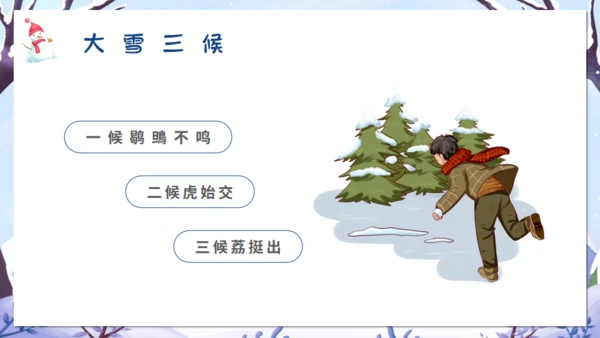 大雪季气冬天通用PPT模板