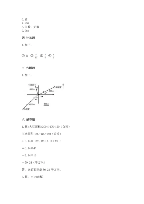 人教版六年级上册数学期末测试卷附答案（精练）.docx