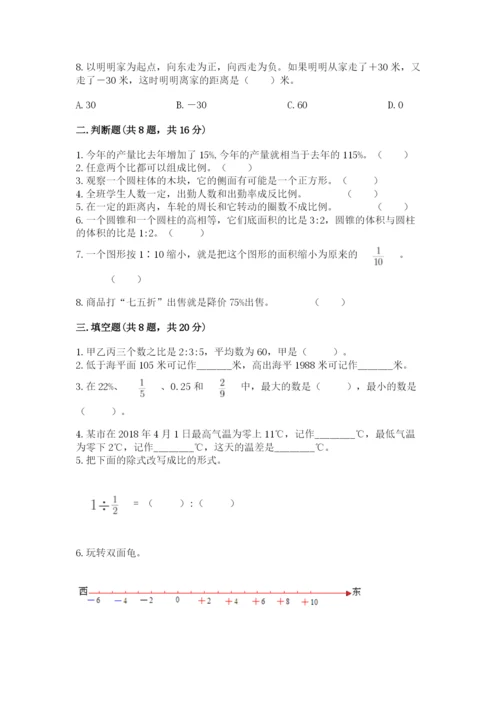 北师大版小学六年级下册数学期末综合素养测试卷精品（易错题）.docx