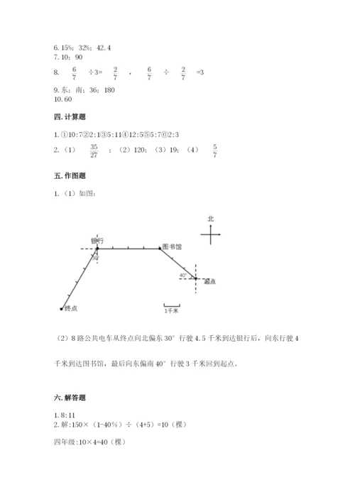 2022六年级上册数学期末测试卷a4版可打印.docx