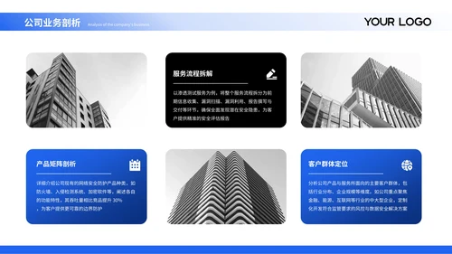 蓝黑商务风团队网络安全意识培训通用PPT模板