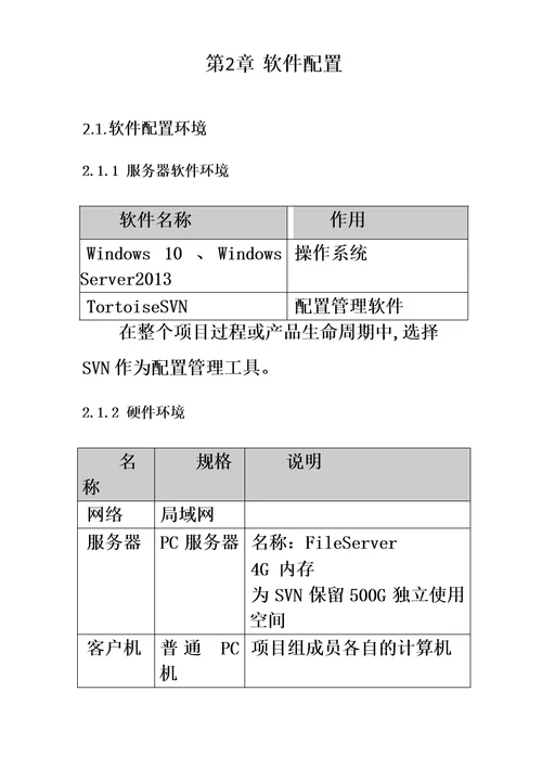 XX项目平台配置管理计划