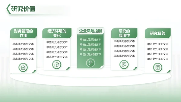 绿色简约学术风财经毕业开题报告答辩PPT模板