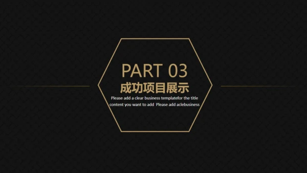 高端黑金商务商业计划书通用PPT模版