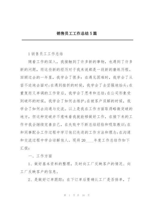 销售员工工作总结5篇.docx